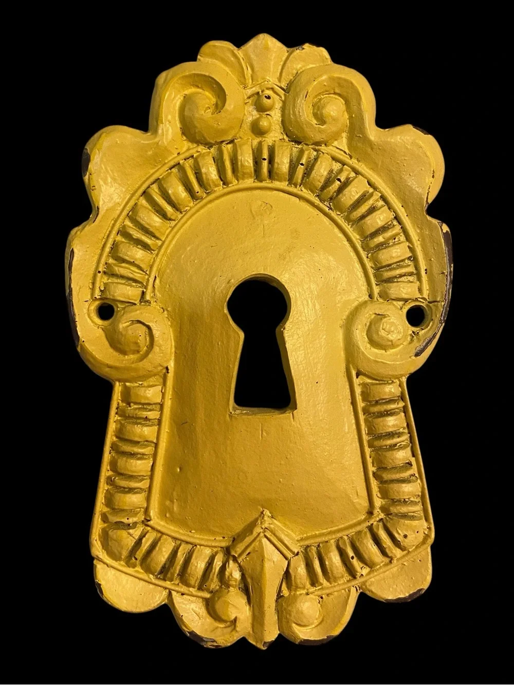 Ornate Decorative Multicolor Distressed Ceramic KeyHoles Whimsical Vintage Style